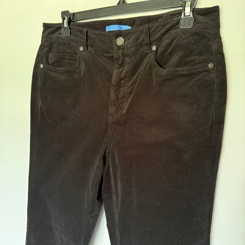 J. McLaughlin NWT LENNI Pants Black Velveteen Size 10 Kick Flare Silhouette A4 - Picture 3 of 8